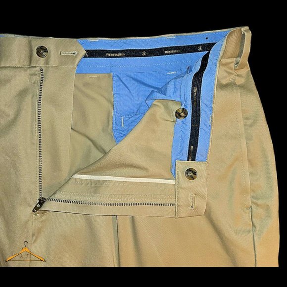 Brooks Brothers Chinos: 44x30, Khaki, Clark Fit, Plain Front, NWOT - Picture 3 of 6